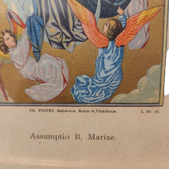 Framed Immaculate Conception Illumination Print With Gold Leaf Details - 10" X 8 - Picture 7 of 9